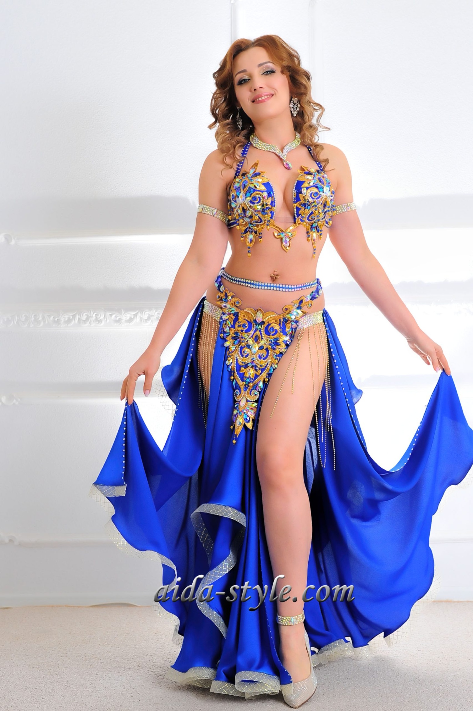 belly dancing outfit Niche Utama Home Blue Belly Dancing Outfit