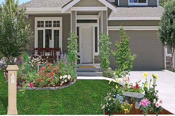 Landscaping yard front ideas landscape house garden small plans designs yards beautiful simple gardens dream style shrubs stone backyard plants